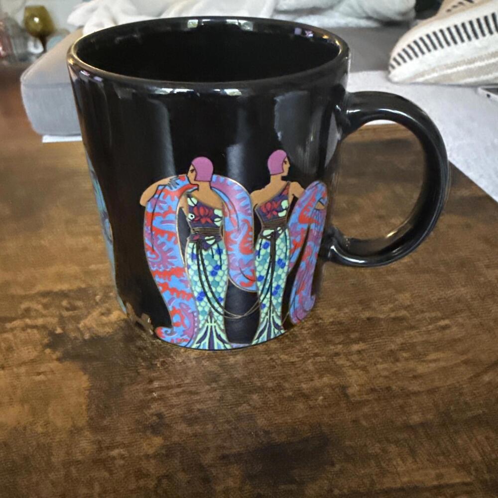 Vintage Pisces Coffee Cup Black Mug L'image Graphics  Zodiac Horoscope